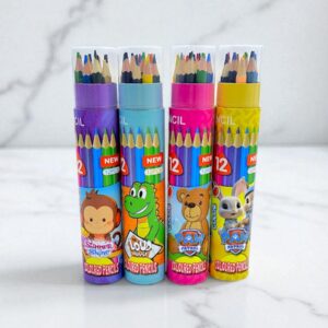 Карандаши цветные в тубе мультики 12шт арт.7-12 ассорти