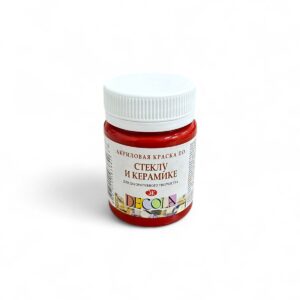 Краска акриловая по стеклу и керамике Decola 50мл арт.4028331 Красная