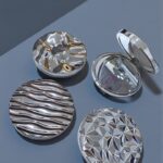 Зеркало складное круглое серебро арт.8088-4