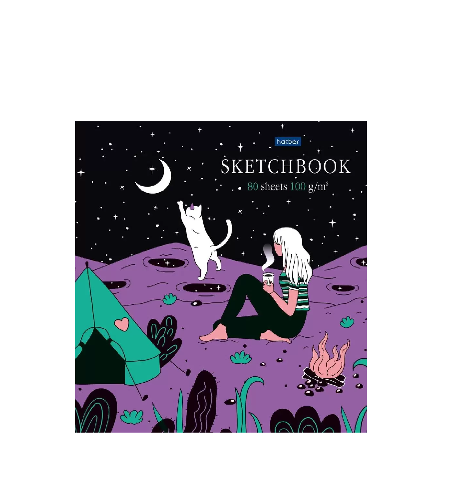 Скетчбук Hatber Дотянуться до небес 80л арт.26601 Скетчбук Hatber Дотянуться до небес 80л арт.26601