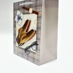 Пакет подарочный серый с туфлями 3d 18*10*23см арт.wb-8081-3s