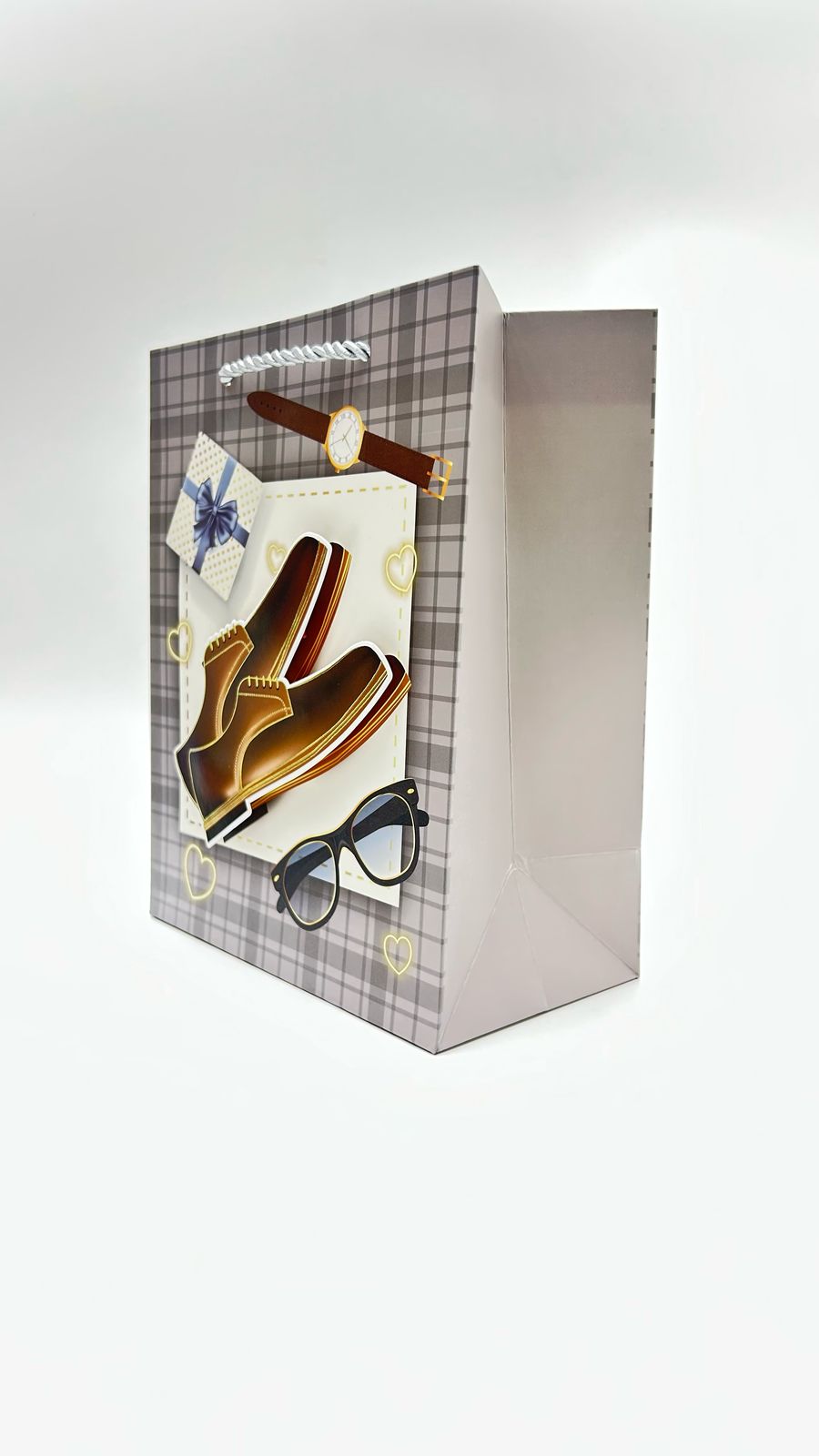 Пакет подарочный серый с туфлями 3d 18*10*23см арт.wb-8081-3s Пакет подарочный серый с туфлями 3d 18*10*23см арт.wb-8081-3s