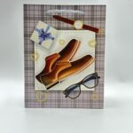 Пакет подарочный серый с туфлями 3d 18*10*23см арт.wb-8081-3s