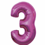 Шар фольга цифра 3 32д арт.tr1288 лиловая