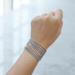 Браслет стразы 10рядов арт.tr1813 серебро