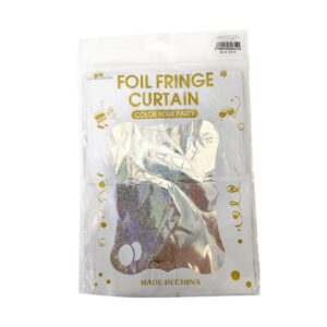 Дождик для фотозоны квадратый Foil Fringe Curtain 2м*1м арт.tr1250 голографический серый