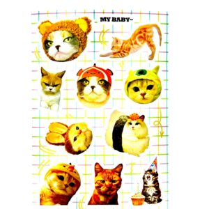 Наклейки Котики на листе А6 арт.tr408