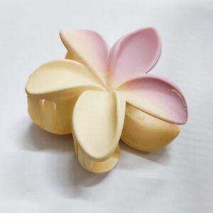 Крабик Гавайский цветок 8см арт.tr508 матовый персиковый с розовым