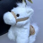 Брелок мягкий Лошадка с седлом арт.tr2764 белый
