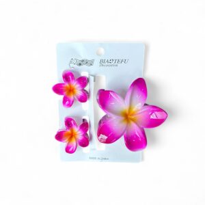 Крабик Гавайский цветок 4-8см уп 3шт арт.tr2522 розово-белый с желтым