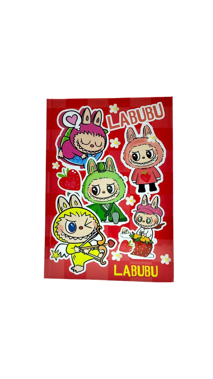 Блокнот А5 Qazaq Бренд Labubu арт.tr1649 с клубникой красный Блокнот А5 Qazaq Бренд Labubu арт.tr1649 с клубникой красный