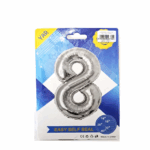 Шар фольга цифра 8 40д арт.tr1363 серебро