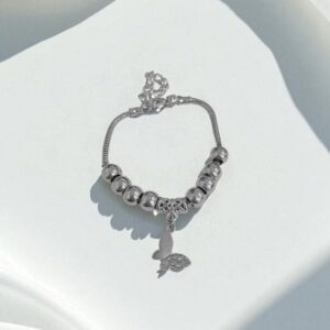 Браслет под Pandora с бабочкой арт.tr1802 серебро