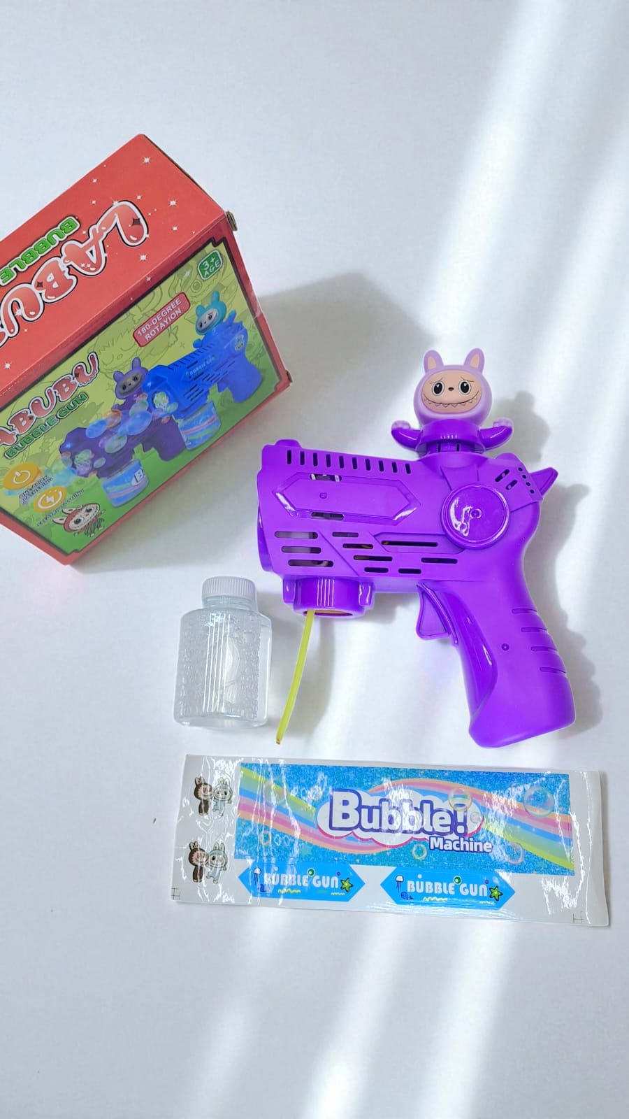 Пистолет мыльные пузыри Лабубу арт.m2-2 фиолетовый Пистолет мыльные пузыри Лабубу арт.m2-2 фиолетовый