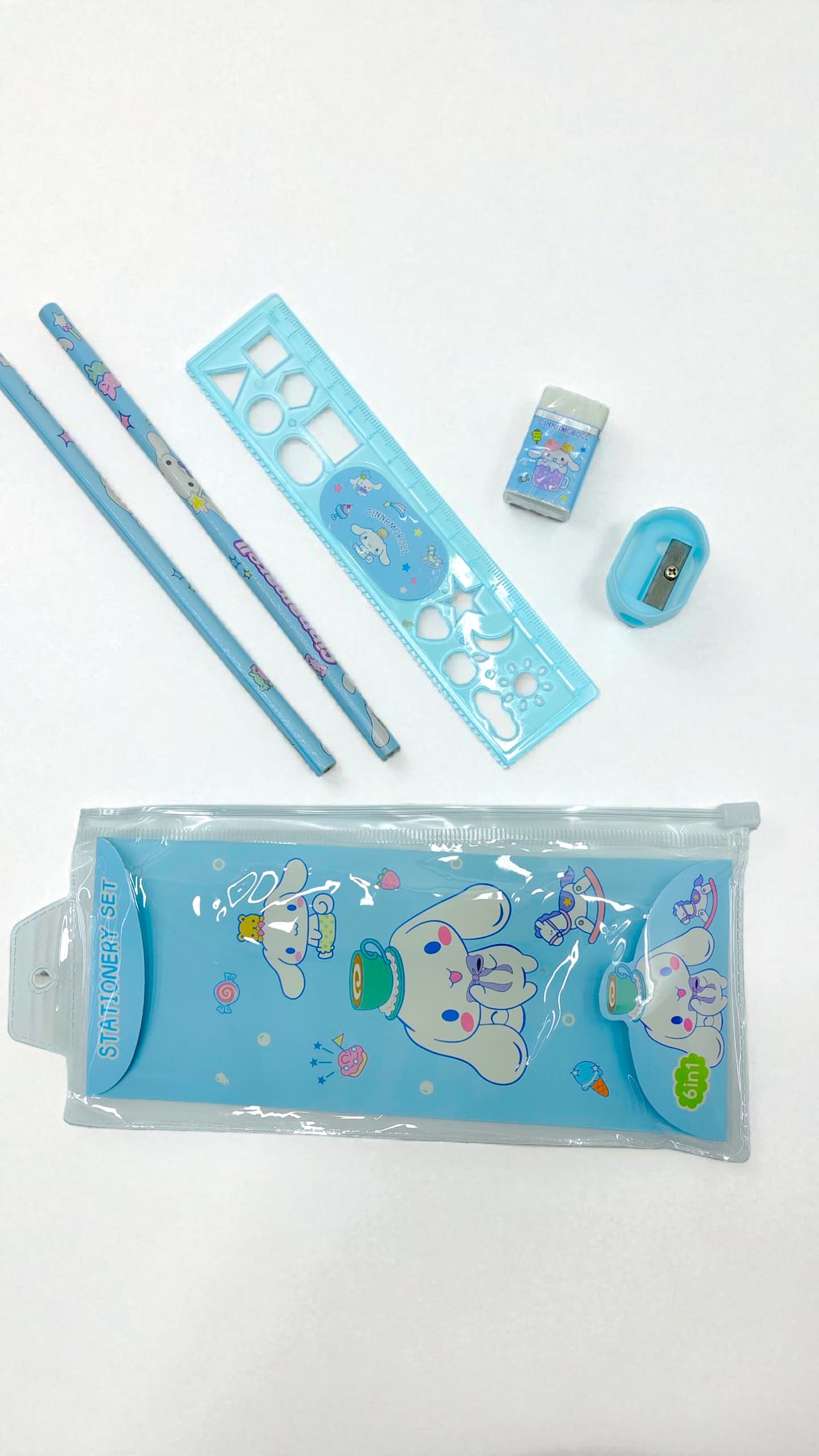 Набор канцелярский 6в1 в пенале Sanrio/Лабубу/Стич арт.3369 ассорти Набор канцелярский 6в1 в пенале Sanrio/Лабубу/Стич арт.3369 ассорти