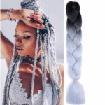 Канекалон двухцветный арт.B36 черно-серый