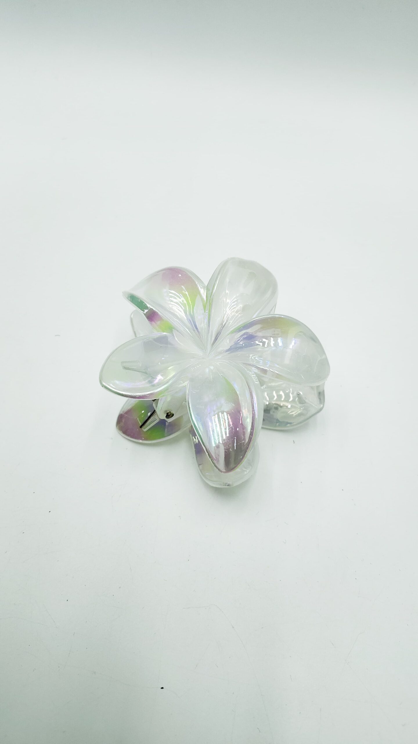 Крабик Гавайский цветок 8см арт.tr503 перламутровый белый Крабик Гавайский цветок 8см арт.tr503 перламутровый белый