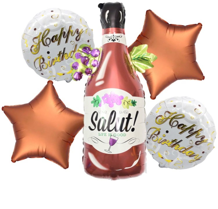 Шары фольга набор Salut! Life is good уп 5шт арт.tz-j5006 Шары фольга набор Salut! Life is good уп 5шт арт.tz-j5006