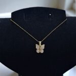 Кулон титан Бабочка с сердцем арт.tr2120 золото