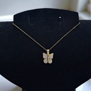 Кулон титан Бабочка с сердцем арт.tr2120 золото