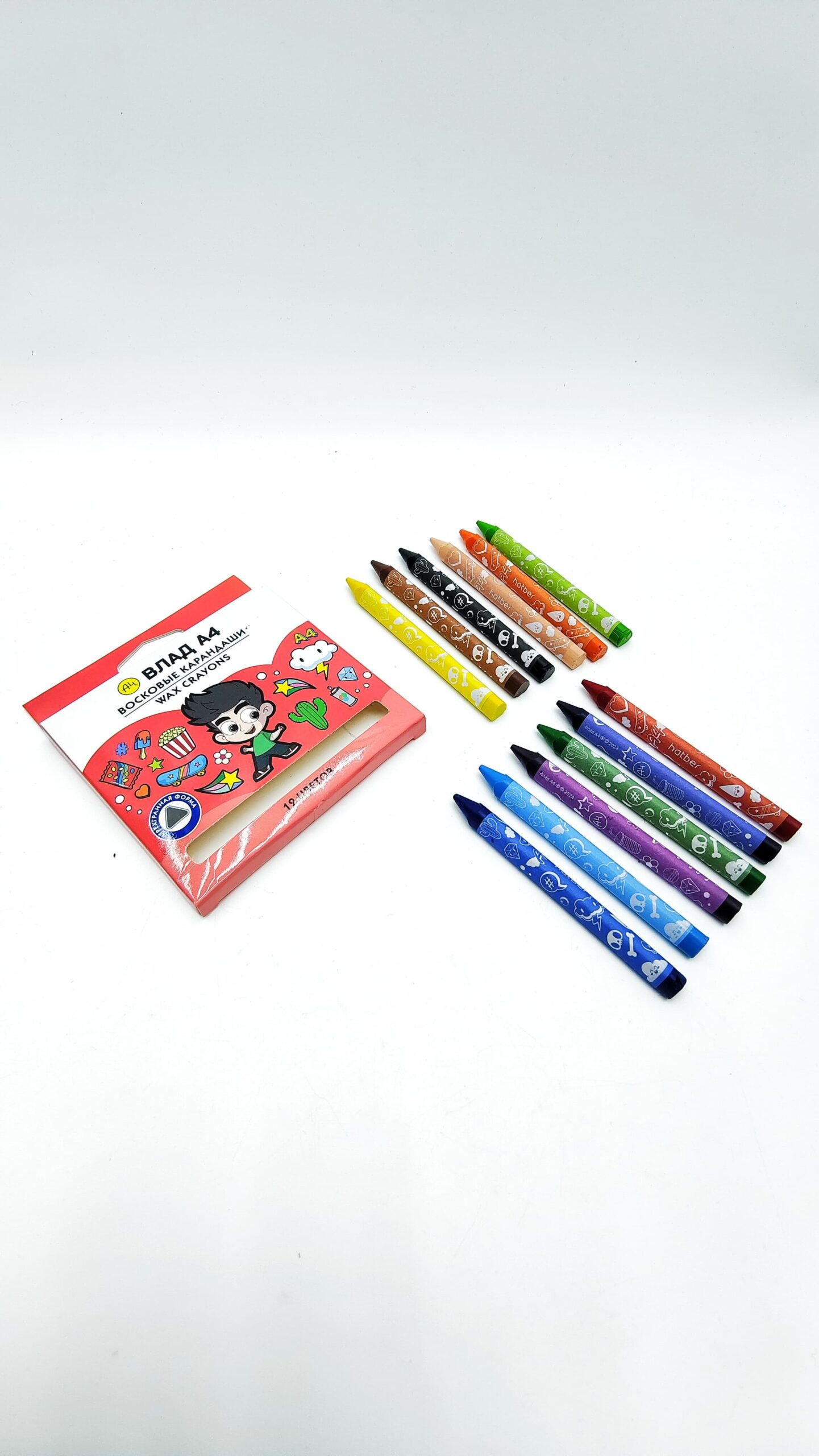 Мелки восковые Hatber Влад А4 12цв арт.cr_086143 Мелки восковые Hatber Влад А4 12цв арт.cr_086143