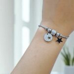 Браслет титан под Pandora со звездочками арт.tr1810 серебро