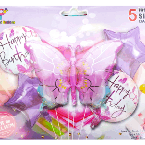 Шары фольга набор Бабочка уп 5шт арт.zcs1365-2533