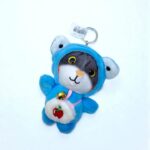 Брелок Котик в капюшоне арт.tr2610 голубой