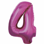Шар фольга цифра 4 32д арт.tr1289 лиловая