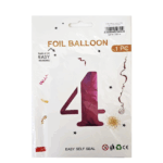 Шар фольга цифра 4 32д арт.tr1289 лиловая
