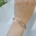 Браслет титан Juste un Clou Cartier со стразами арт.tr1790 золото