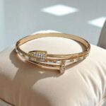 Браслет титан Juste un Clou Cartier со стразами арт.tr1790 золото