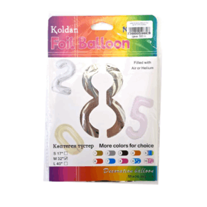 Шар фольга цифра 8 32д арт.tr1279 серебро