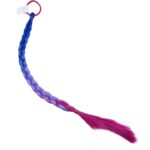 Косичка на резинке трехцветная арт.tr1606 синий,сиреневый,фуксия