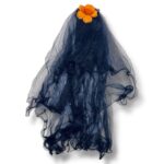 Фата на заколке с цветком арт.tr3062 черная