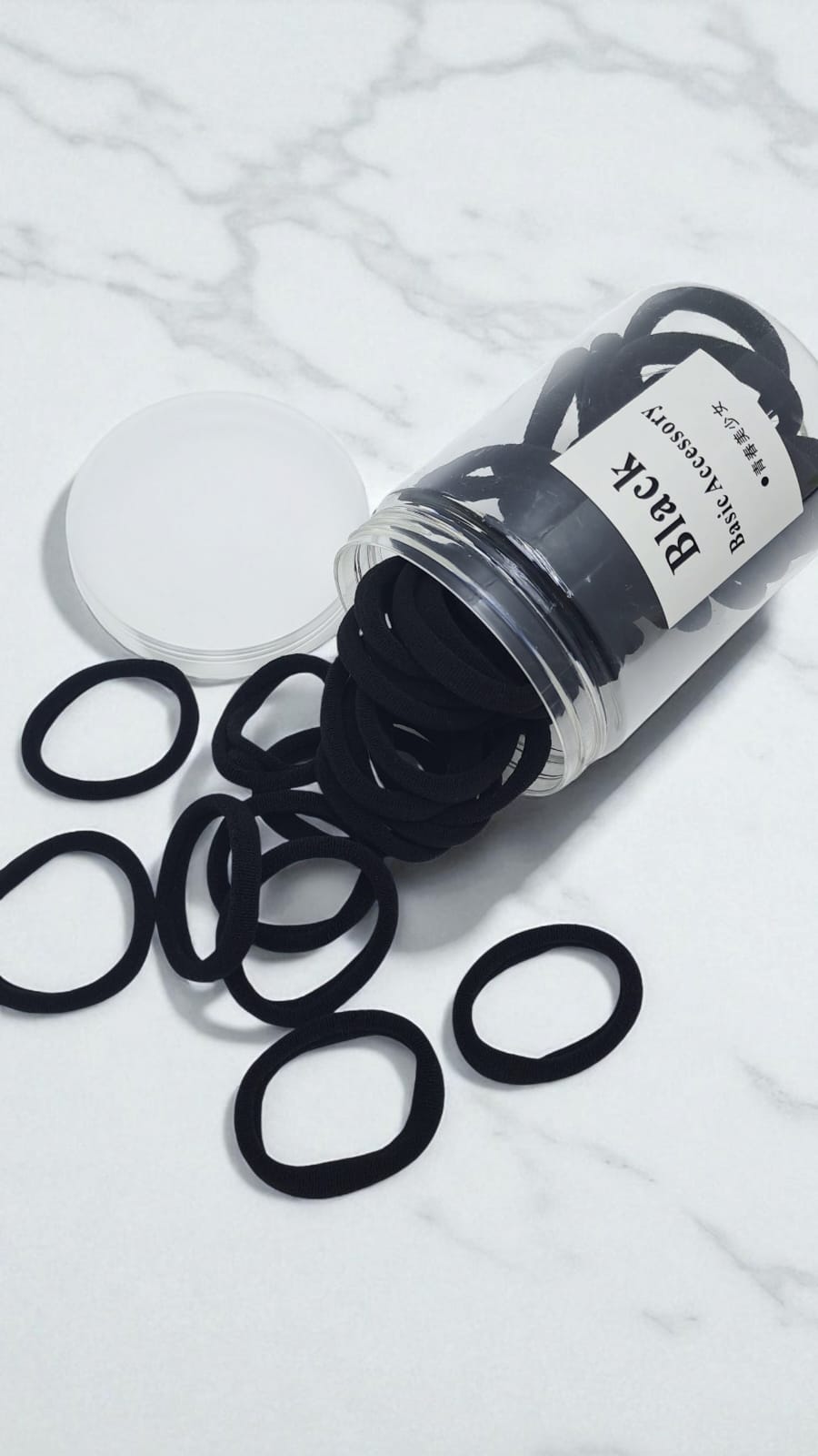 Резинки для волос в баночке арт.tr2216 черные Резинки для волос в баночке арт.tr2216 черные