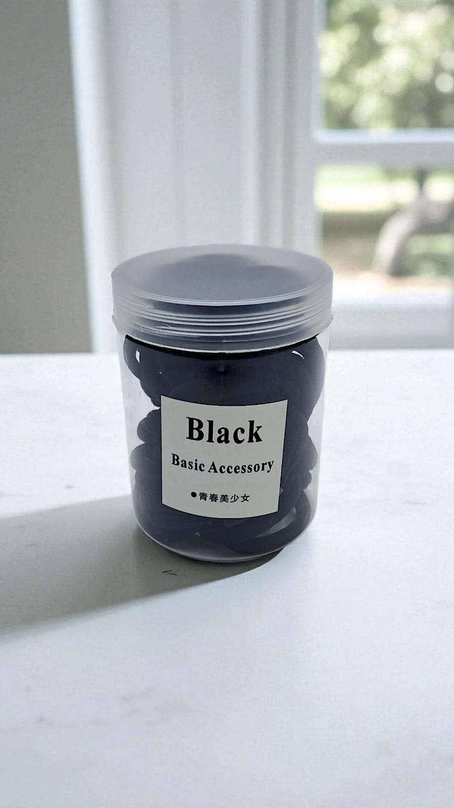 Резинки для волос в баночке арт.tr2216 черные Резинки для волос в баночке арт.tr2216 черные