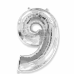 Шар фольга цифра 9 40д арт.tr1364 серебро