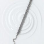 Браслет стразы 4ряда арт.tr1814 серебро