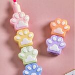 Текстовыделители Лапки 5цв арт.MD-158