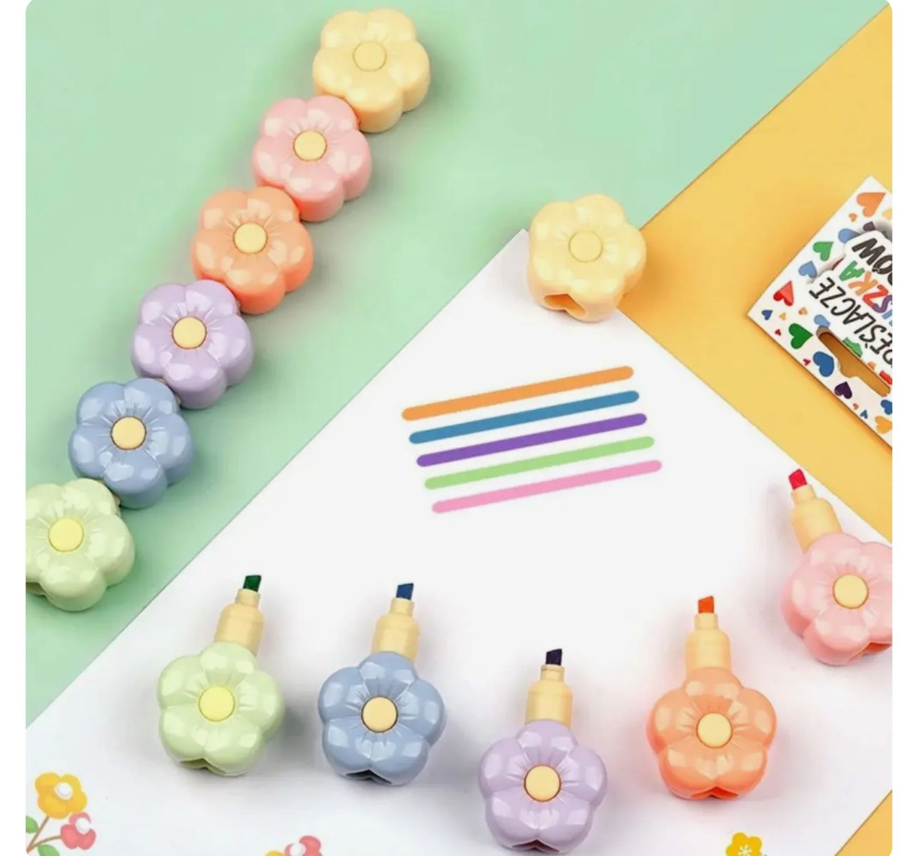 Текстовыделители Цветочки 5цв арт.MD163 Текстовыделители Цветочки 5цв арт.MD163