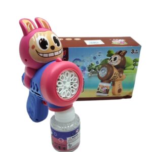 Пистолет мыльные пузыри Лабубу арт.6014 розовый