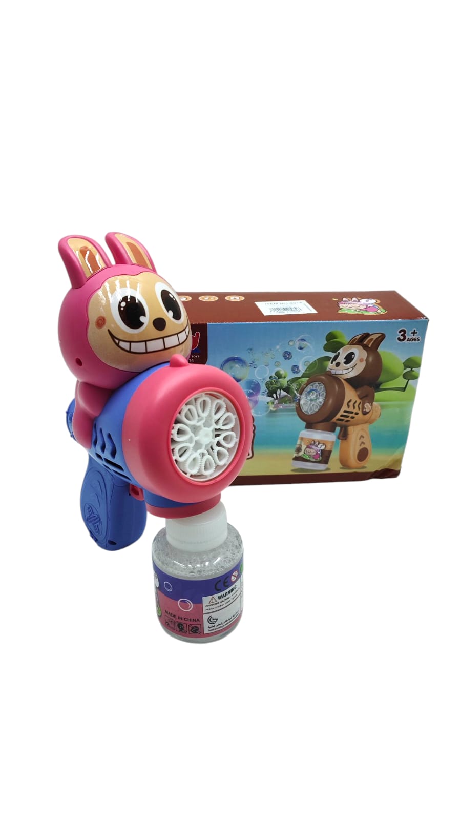 Пистолет мыльные пузыри Лабубу арт.6014 розовый Пистолет мыльные пузыри Лабубу арт.6014 розовый