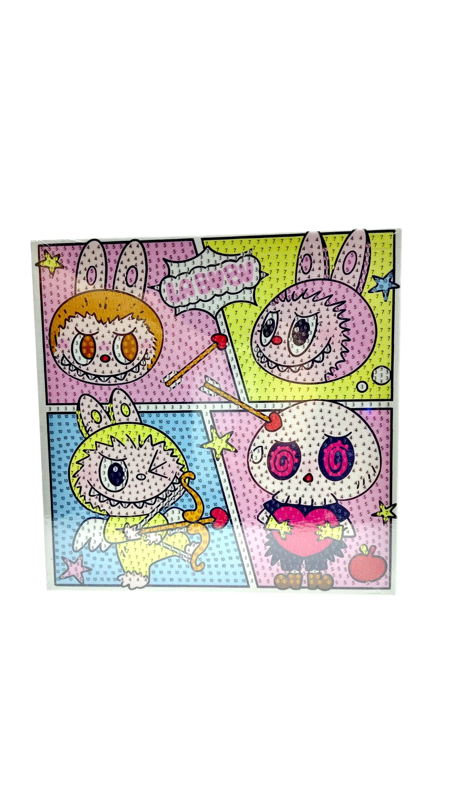 Картина стразами Лабубу 20*20см арт.xh-562 Картина стразами Лабубу 20*20см арт.xh-562