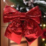 Бант новогодний глянцевый красный арт.6224-9