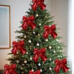 Бант новогодний глянцевый красный арт.6224-9