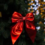 Бант новогодний глянцевый красный арт.6224-9