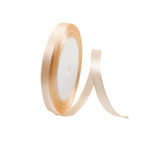 Лента атлас 1см бобина 20ярдов арт.tr836 кремовая