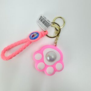 Брелок Лапка светящаяся 5,5см арт.666-30 розовая