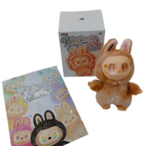 Брелок мягкий Лабубу 17см арт.tr1310 персиково-оранжевый